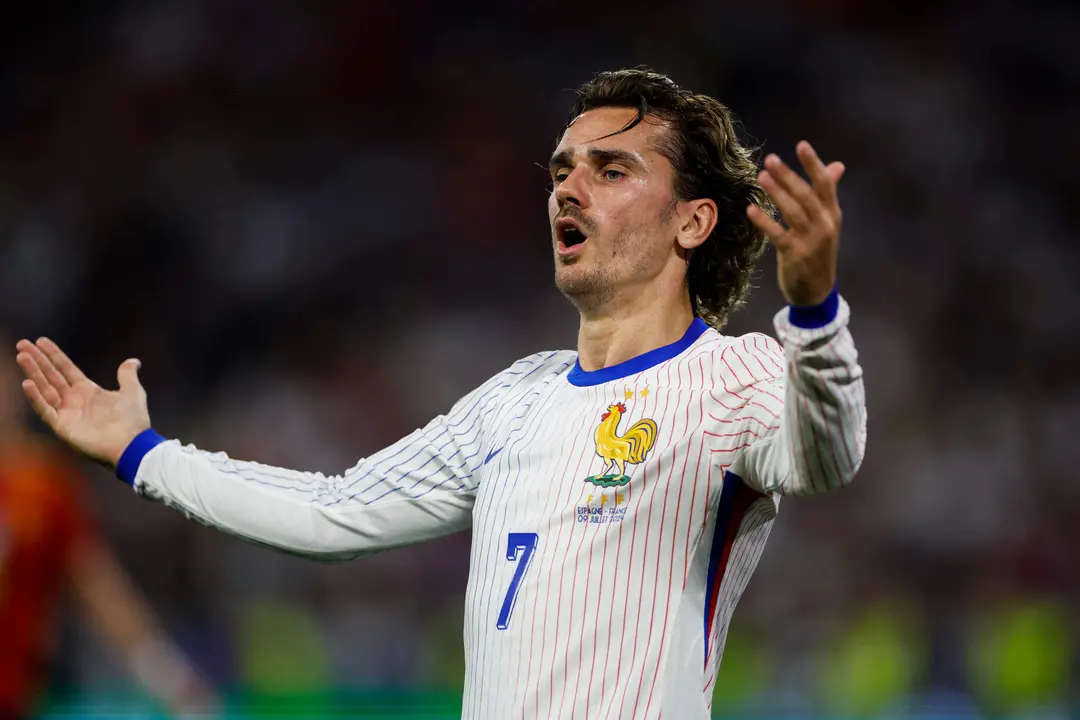 Griezmann, durante el partido de semifinales de la Eurocopa. EFE/Alberto Est&eacute;vez